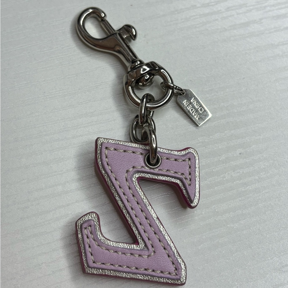 Coach key fob features a letter "Z" charm NWOT - Picture 3 of 5
